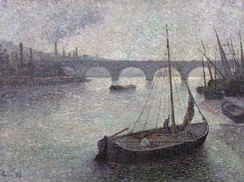 Reprodução do quadro View of the Thames, 1893