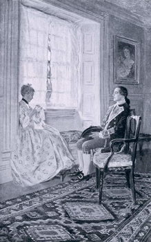 Reprodução do quadro Washington and Mary Philipse