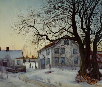 Reprodução do quadro Winter evening, 1909