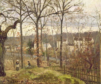 Reprodução do quadro Winter Landscape at Louveciennes, c.1870