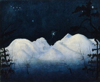 Reprodução do quadro Winter nights in the mountains, 1900