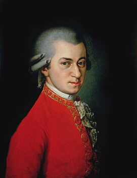 Reprodução do quadro Wolfgang Amadeus Mozart, 1818