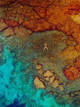 Art Photography Woman swiming at sea