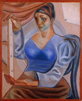 Reprodução do quadro Woman with a Painting; La Femme au Tableau,