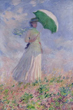Taidejäljennös Woman with a Parasol turned to the Right, 1886