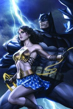 Art Poster Wonder Woman and Dark Knight