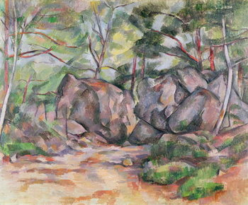 Reprodução do quadro Woodland with Boulders, 1893
