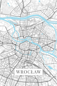 Map Wroclaw white