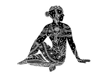 Ilustração yoga Seated Half Spinal Twist pose