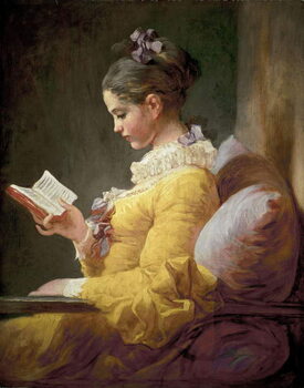 Reprodução do quadro Young Girl Reading, c.1770