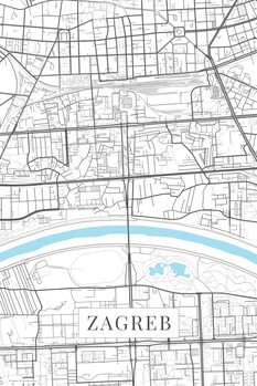 Map Zagreb white