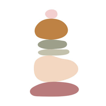 Illustration Zen stones simple abstract vector illustration