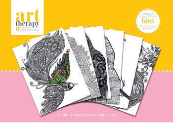 Poster de colorir Art Therapy - Bird