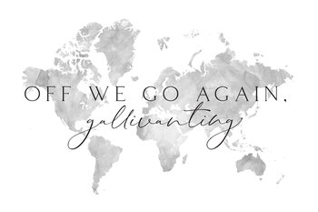 Ilustração Gallivanting around the world map