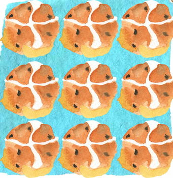 Reprodução do quadro Hot Cross Buns