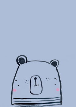 Ilustração Inky line polar bear