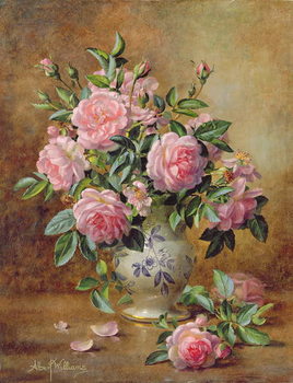 Reprodução do quadro A Medley of Pink Roses
