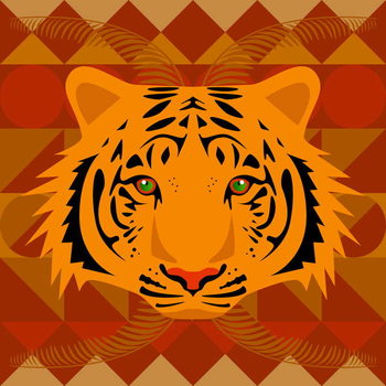 Reprodução do quadro Aztec Tiger