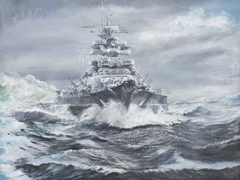 Reprodução do quadro Bismarck off Greenland coast 23rd May 1941, 2007,