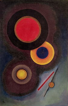 Reprodução do quadro Composition with Circles and Lines, 1926