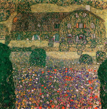 Reprodução do quadro Country House by the Attersee, c.1914