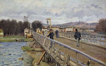 Reprodução do quadro Footbridge at Argenteuil, 1872
