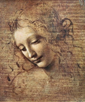 Reprodução do quadro Head of a Young Woman with Tousled Hair or, Leda