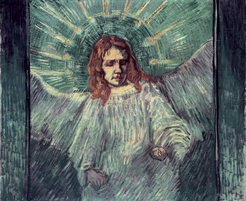 Reprodução do quadro Head of an Angel, after Rembrandt, 1889