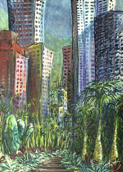 Reprodução do quadro High Rise, Hong Kong, 1997
