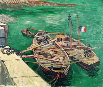 Reprodução do quadro Landing Stage with Boats, 1888