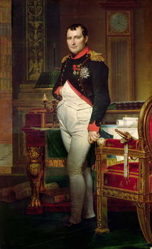 Reprodução do quadro Napoleon Bonaparte in his Study at the Tuileries, 1812