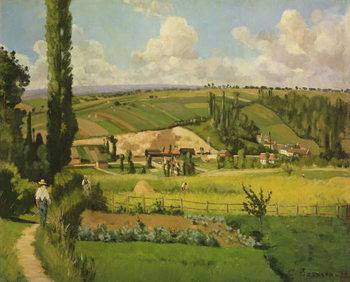 Reprodução do quadro Paysage aux Patis, Pointoise, 1868