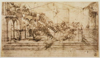 Reprodução do quadro Perspective Study for the Background of The Adoration of the Magi