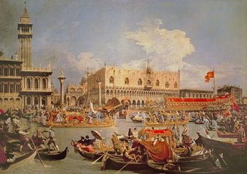 Reprodução do quadro Return of the Bucintoro on Ascension Day