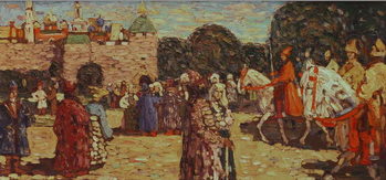 Reprodução do quadro Sunday, Old Russia, 1904