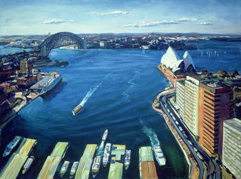 Reprodução do quadro Sydney Harbour, PM, 1995