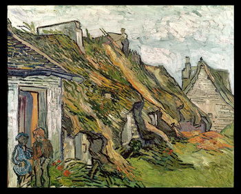 Reprodução do quadro Thatched Cottages in Chaponval, Auvers-sur-Oise, 1890