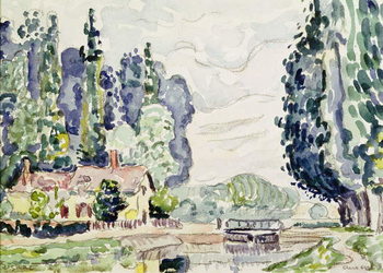 Reprodução do quadro The Blue Poplars, 1903
