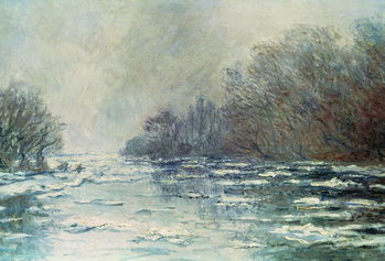 Reprodução do quadro The Break up at Vetheuil, c.1883