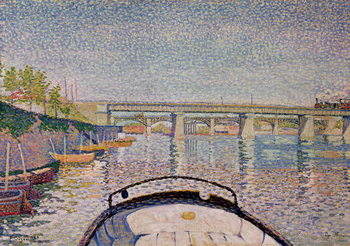 Reprodução do quadro The Bridge at Asnieres, 1888