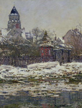 Reprodução do quadro The Church at Vetheuil, 1879
