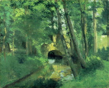 Reprodução do quadro The Little Bridge, Pontoise, 1875