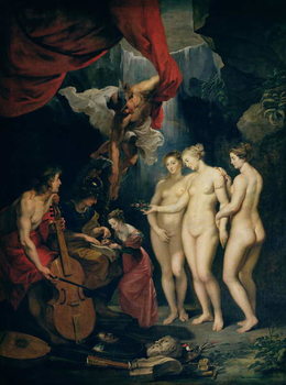 Reprodução do quadro The Medici Cycle: Education of Marie de Medici (1573-1642) 1621-25