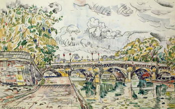 Reprodução do quadro The Pont Neuf, Paris, 1927