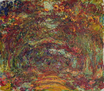 Reprodução do quadro The Rose Path, Giverny, 1920-22