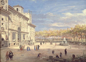 Reprodução do quadro The Villa Medici, Rome, 1685
