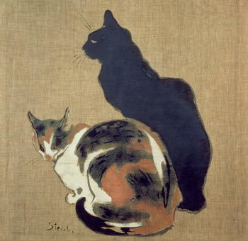 Reprodução do quadro Two Cats, 1894