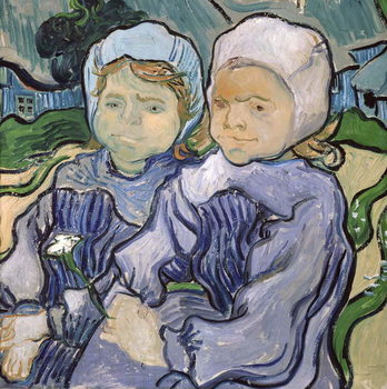 Reprodução do quadro Two Little Girls, 1890