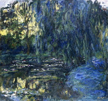 Reprodução do quadro View of the Lilypond with Willow, c.1917-1919