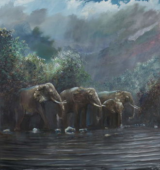 Reprodução do quadro Welcome Waters, 1990,